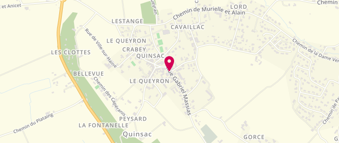 Plan de Accueil périscolaire Quinsac, 7 Rue Gabriel Massias, 33360 Quinsac