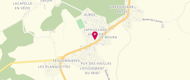 Plan de Accueil de loisirs Lafeuillade-Roannes Saint Mary, Ancienne Route de Prunet, 15130 Lafeuillade-en-Vézie