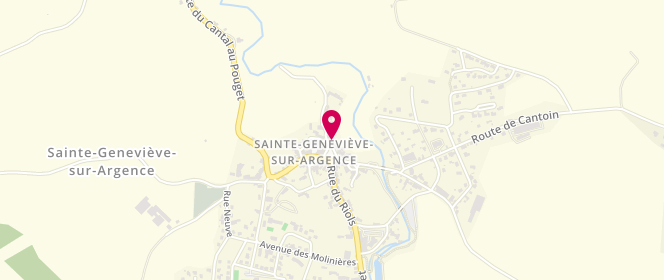 Plan de Centre de loisirs d'Argence, Place Tilleuls Sainte Genevieve Sur Argence, 12420 Argences-en-Aubrac