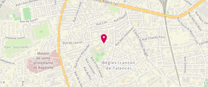 Plan de périscolaire - Elémentaire Langevin, 129 Bis Rue de Lauriol, 33130 Bègles