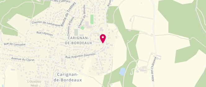 Plan de Point Accueil Jeunesse, 2 Rue de Verdun, 33360 Carignan-de-Bordeaux