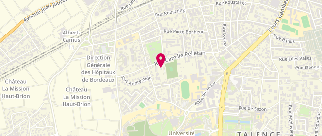 Plan de Accueil de loisirs Centre Animation Jeunesse, 84 Rue Camille Pelletan, 33400 Talence