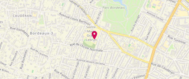 Plan de extrascolaire - Ecole Grand Lebrun, 164 Avenue Charles de Gaulle, 33200 Bordeaux