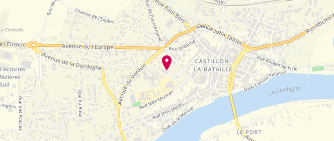 Plan de Accueil périscolaire Mairie de Castillon - Ecole Bardon, 11 Place du Champ de Foire, 33350 Castillon-la-Bataille