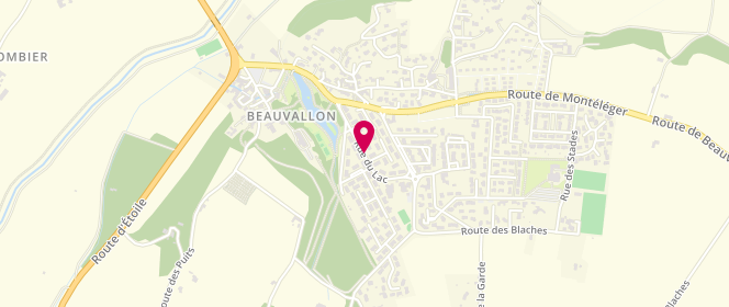 Plan de Accueil de loisirs périscolaire Beauvallon, Rue du Lac, 26800 Beauvallon