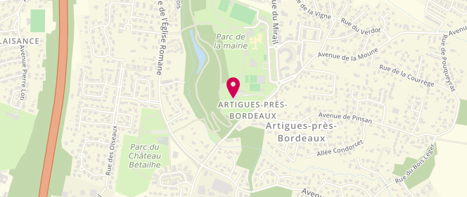 Plan de Accueil périscolaire Elementaire, 1 Allée du parc Ecole Élémentaire du parc, 33370 Artigues-près-Bordeaux