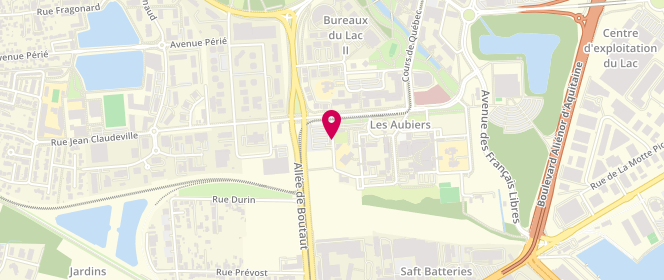 Plan de Accueil périscolaire - Centre D'animation Le Lac Ecole Lac 1 Jean Monnet, Rue du Jonc, 33300 Bordeaux