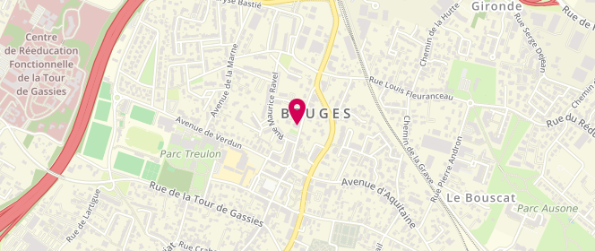 Plan de Scouts Et Guides De France - Groupe Bordeaux Notre-Dame Du Lac, 136 Avenue Charles de Gaulle, 33520 Bruges