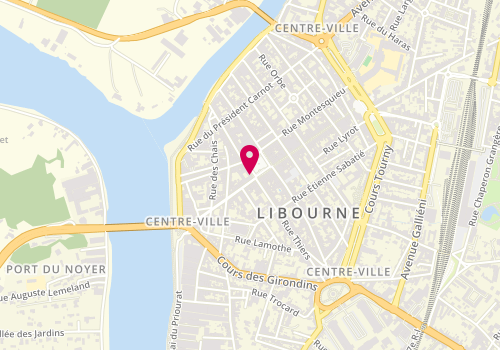 Plan de Espace Jeunes Libourne, 40 Rue du 1er R.A.C, 33500 Libourne