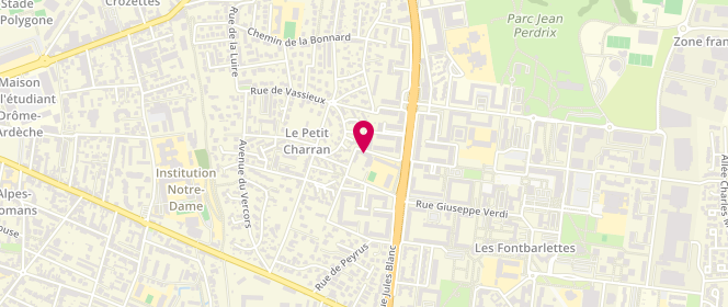 Plan de Accueil de loisirs Mpt du Petit Charran, 30 Rue Henri Dunant, 26000 Valence