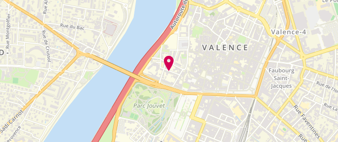 Plan de Accueil de loisirs Mpt du centre-ville de Valence, Rue Pêcherie, 26000 Valence