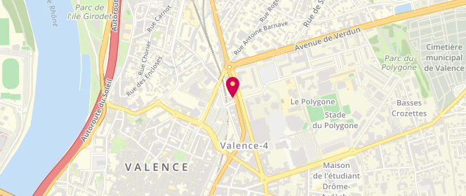 Plan de Fédération des œuvres laïques de la Drôme, 32-36 Avenue Sadi Carnot, 26000 Valence