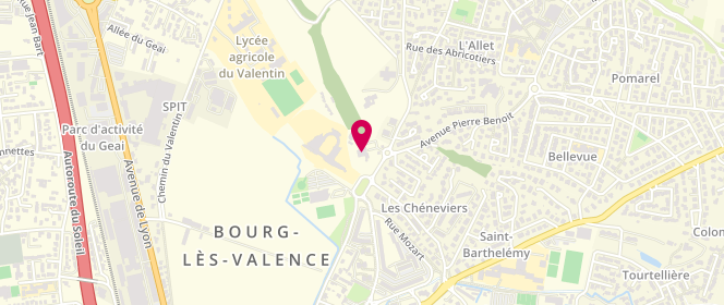 Plan de Centre de loisirs et d'Animation Louis Jourdan, 114 Chemin du Valentin, 26500 Bourg-lès-Valence