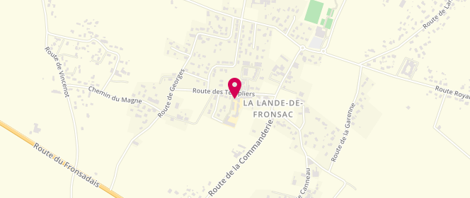 Plan de Accueil de loisirs périscolaire la Lande de Fronsac Mairie, 175 Route des Templiers, 33240 La Lande-de-Fronsac