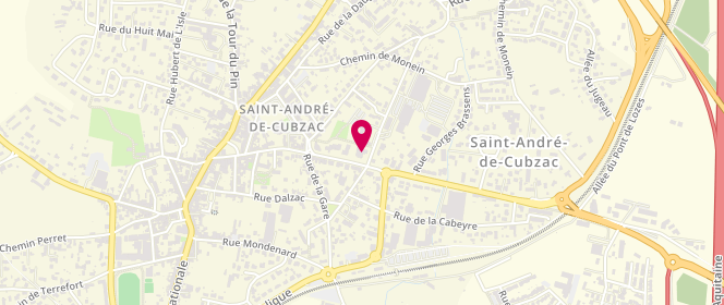 Plan de Accueil périscolaire Mairie saint Andre de Cubzac - Site Cabanes, 6 Rue de la Fontaine, 33240 Saint-André-de-Cubzac