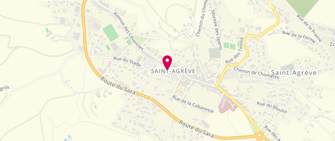 Plan de Centre Socio-Culturel L'odyssée saint Agreve, 4 Place de Verdun, 07320 Saint-Agrève