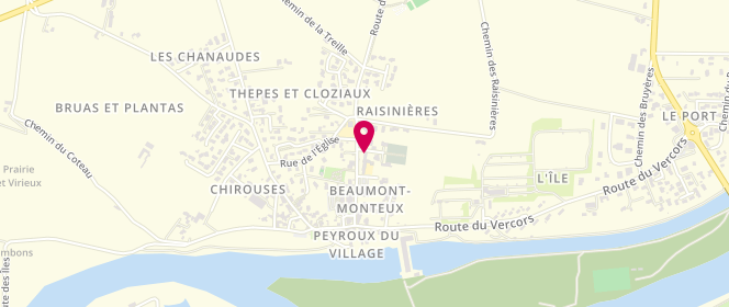 Plan de Accueil de loisirs l'Ile aux enfants, 16 Bis Rue des Écoles, 26600 Beaumont-Monteux