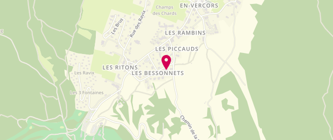 Plan de Accueil de loisirs les p'tits montagnards, 229 Rue des Piccauds, 38250 Corrençon-en-Vercors