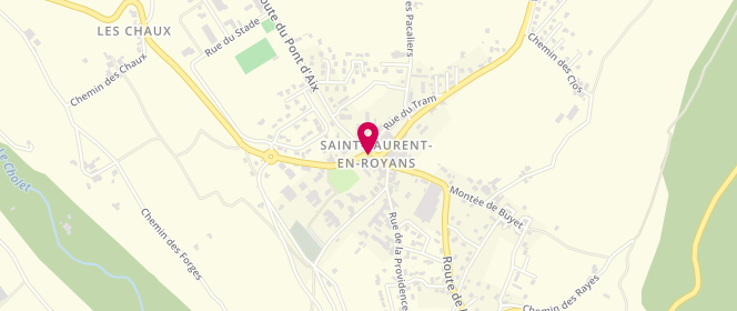 Plan de Accueil de loisirs Saint Laurent en Royans, 1 Place de la Mairie, 26190 Saint-Laurent-en-Royans