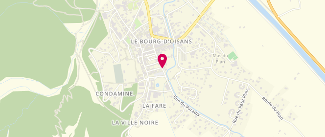Plan de Centre de loisirs périscolaire la Fare, Rue Ernest Graziotti, 38520 Le Bourg-d'Oisans