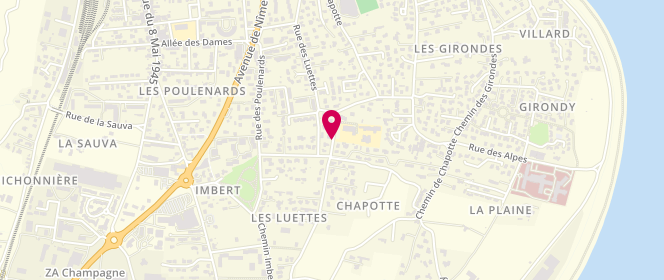 Plan de Accueil de loisirs Tournon Arche Agglo, Rue des Luettes, 07300 Tournon-sur-Rhône