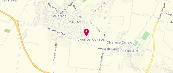 Plan de Accueil de loisirs Les Turlutins - Chanos-Curson, 7 Rue des Écoles, 26600 Chanos-Curson