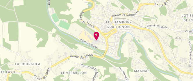Plan de Centre de loisirs La Maison Des Bretchs, 190 Route du Stade, 43400 Le Chambon-sur-Lignon