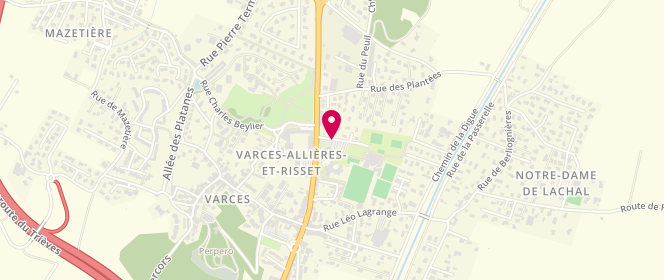 Plan de Centre socio-culturel Emile Romanet 6-17 ans, Espace Charles de Gaulle, 38760 Varces-Allières-et-Risset
