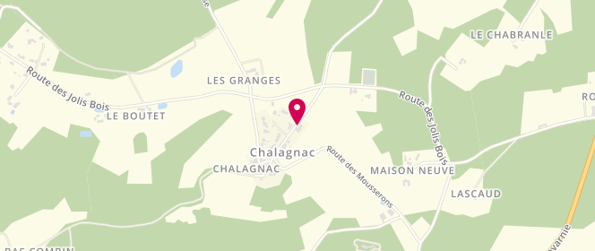 Plan de Centre de loisirs Chalagnac Les P'tites Canailles, Le Bourg, 24380 Chalagnac