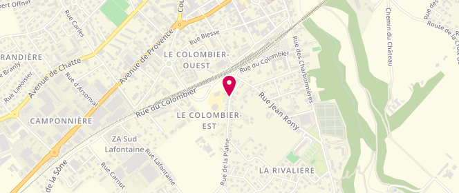 Plan de Accueil de loisirs périscolaire Maternelle Plaine, 6 Rue de la Plaine, 38160 Saint-Marcellin