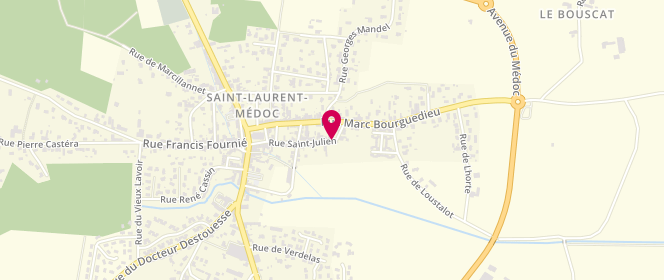 Plan de Espace Jeunesse Communautaire saint Laurent, 58 Rue Saint Julien, 33112 Saint-Laurent-Médoc