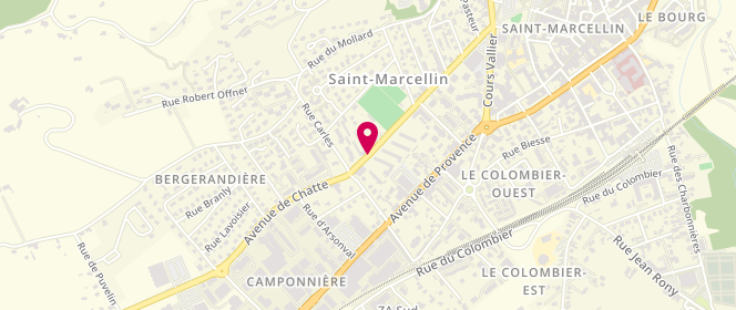 Plan de Accueil de loisirs périscolaire Maternelle Stade, Rue Docteur Carrier, 38160 Saint-Marcellin
