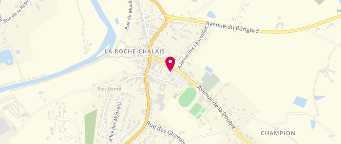 Plan de La Bergerie, 14 Place de l'Étoile, 24490 La Roche-Chalais