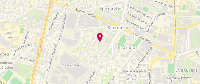 Plan de Accueil de loisirs périscolaire Alphonse Daudet, 19 Rue Amable Matussière, 38100 Grenoble