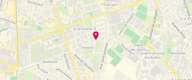 Plan de Accueil de loisirs Maison de l'Enfance Teisseire, 4 Rue Gaston Letonnelier, 38100 Grenoble