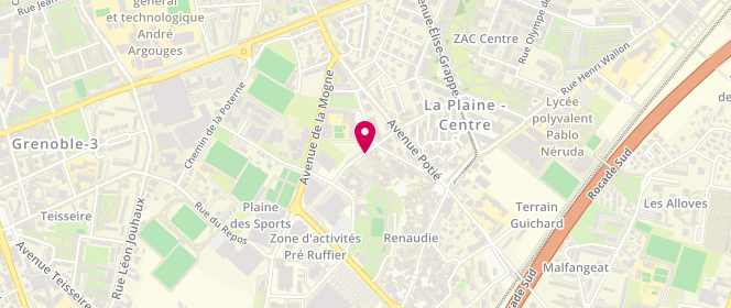 Plan de Accueil de loisirs périscolaire Voltaire saint Martin D'hères, 22 Rue Edmond Rostand, 38400 Saint-Martin-d'Hères