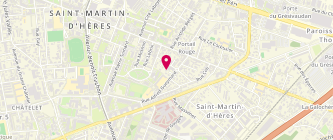Plan de Accueil de loisirs périscolaire Paul Langevin saint Martin D'hères, 3 et 10 Rue Jules Verne, 38400 Saint-Martin-d'Hères