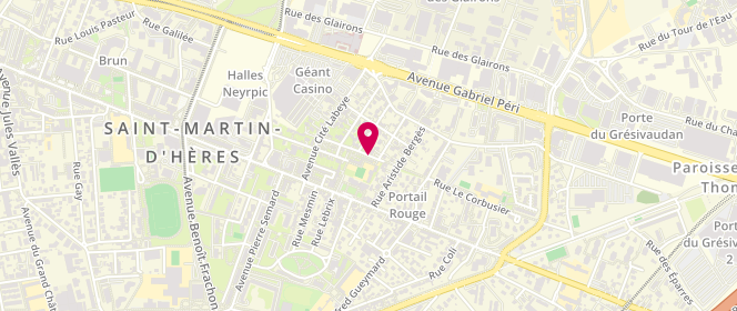 Plan de Accueil de loisirs Périscoalire Croizat saint Martin D'hères, 22 Rue Honoré de Balzac, 38400 Saint-Martin-d'Hères