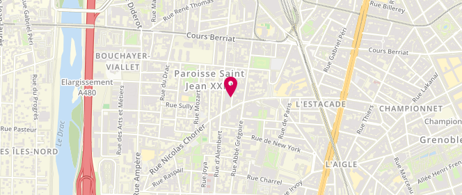 Plan de Accueil de loisirs Chorier Berriat, 10 Rue Henry le Châtelier, 38000 Grenoble