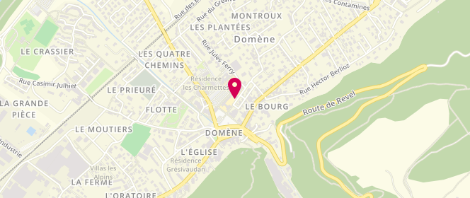 Plan de Centre de loisirs sportif Pierre de Coubertin, 9 Rue Gustave Rivet, 38420 Domène