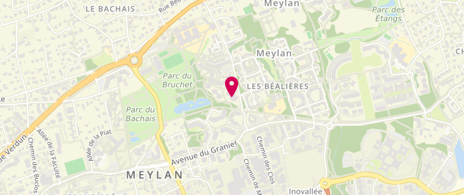 Plan de Accueil de loisirs Association Des Familles- Les Ouistitis De Meylan, 40 Chemin de Bérivière, 38240 Meylan