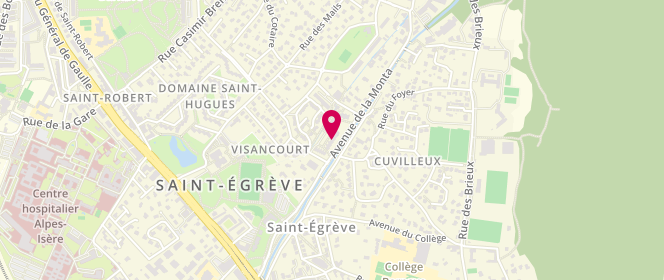 Plan de Pôle Jeunesse ville saint Egrève, 7 Avenue de la Monta, 38120 Saint-Égrève