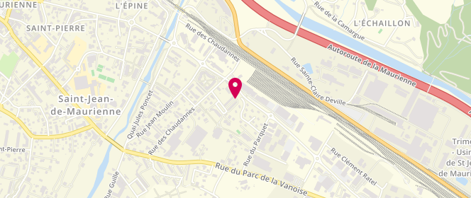 Plan de périscolaire Les Chaudannes, Rue Joliot Curie, 73300 Saint-Jean-de-Maurienne
