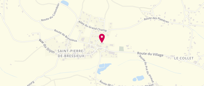 Plan de Accueil de loisirs Ecole De saint Pierre De Bressieux, 25 Route du Village, 38870 Saint-Pierre-de-Bressieux