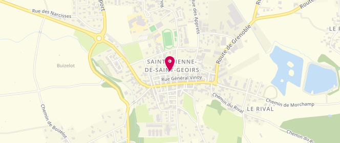 Plan de Accueil de loisirs La Licorne - Site De Saint Etienne De saint Geoirs, 15 Place Alexandre Gaganeux, 38590 Saint-Étienne-de-Saint-Geoirs