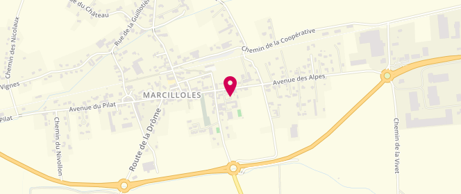 Plan de Multi-Sites Chamboul'tout - Marcilloles, Place Charlemagne, 38260 Marcilloles