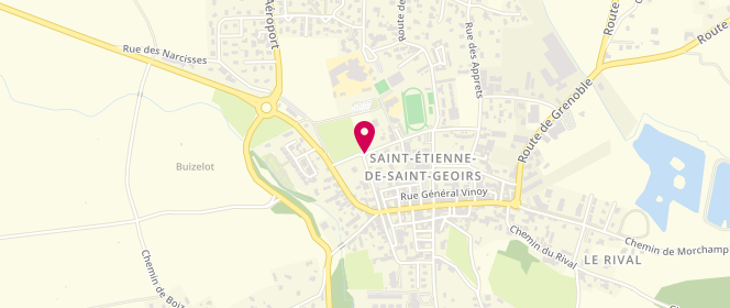 Plan de Accueil de loisirs la Licorne - site saint Etienne de saint Geoirs, 10 Avenue Marathon, 38590 Saint-Étienne-de-Saint-Geoirs