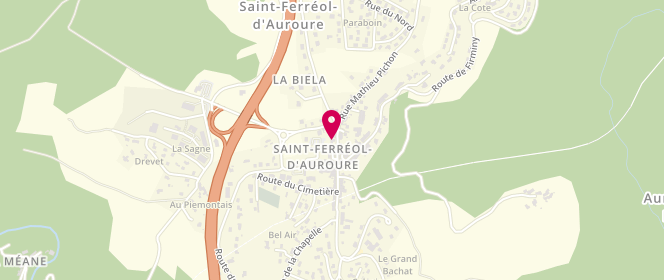Plan de Accueil de loisirs périscolaire - saint Ferreol d'Auroure, Rue des Chataigniers - Salle Catherine Courbon, 43330 Saint-Ferréol-d'Auroure