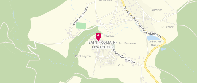 Plan de Accueil de loisirs La Ruche, Le Bourg, 42660 Saint-Romain-les-Atheux