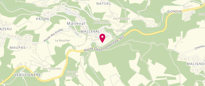 Plan de Accueil périscolaire Malleval, Le Bourg, 42520 Malleval